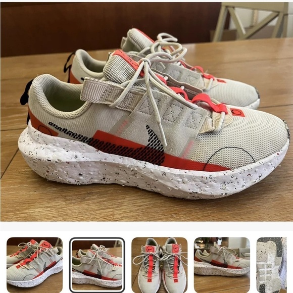 Nike Crater Impact Light Bone Bright Crimson Sneakers Athletic Shoes Size 8,5 - Picture 6 of 15